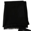 Dolce & Gabbana Dark Gray Virgin Wool Striped Pattern Wrap Scarf