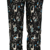 Dolce & Gabbana Black Musical Instrument Sleepwear Pants