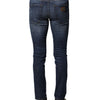 Dolce & Gabbana Blue Washed Cotton Slim Fit Men Denim Jeans