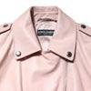 Dolce & Gabbana Light Pink Collar Leather Women Biker Jacket