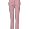 Dolce & Gabbana Pink Wool Mid Waist Tapered Pants