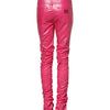 Dolce &amp; Gabbana – Skinny-Jeans aus rosa Baumwolle mit hoher Taille