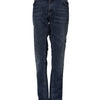Dolce & Gabbana Blue Cotton Mid Waisted Straight Denim Jeans