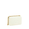 PINKO White Calf Leather Bos Taurus Shoulder Bag