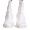 Maison Margiela White Square Heel Zip Ankle Boots Shoes