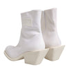 Maison Margiela White Square Heel Zip Ankle Boots Shoes