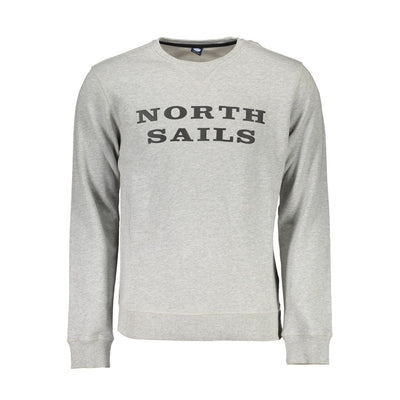 North Sails Gray Organic Cotton Men Sweater