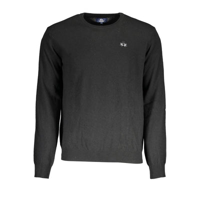 La Martina Schwarzer Wollpullover