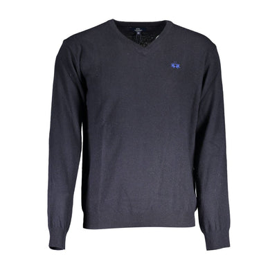 La Martina Blauer Wollpullover