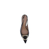 Ferragamo Black Calf Leather Bos Taurus High Heel Pumps