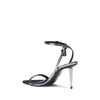Tom Ford Silver Calf Leather Bos Taurus Stiletto Heel Sandals