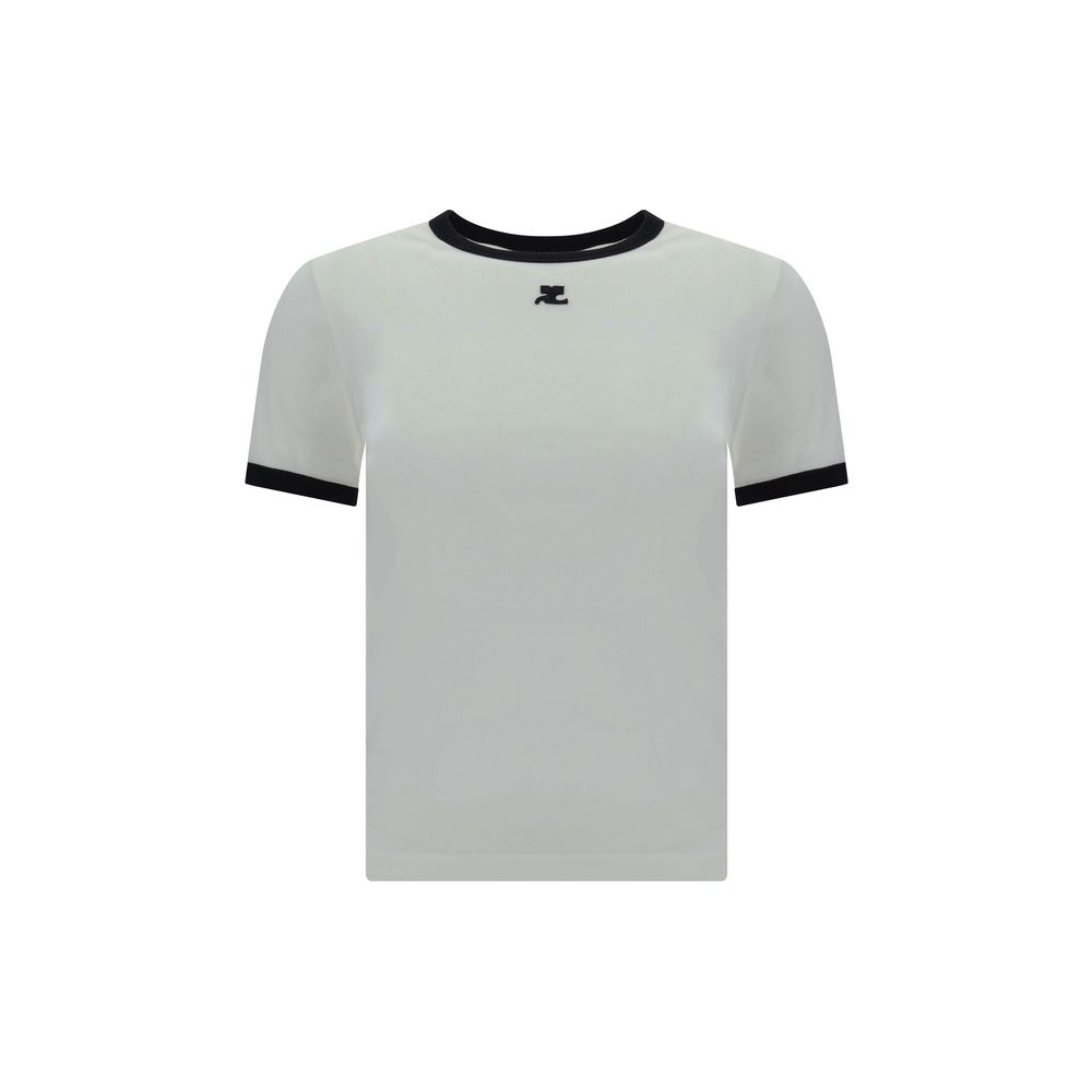 Courrèges Weißes Baumwoll-T-Shirt