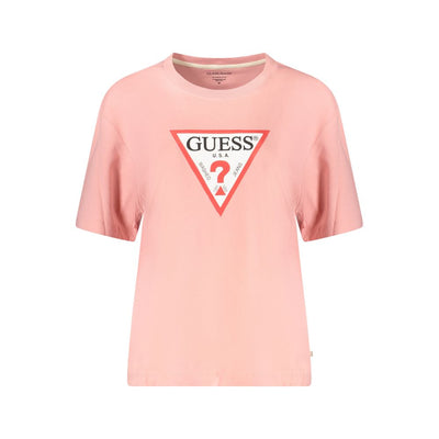 Guess Jeans Pink Organic Cotton Women T-Shirt