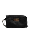 Dolce & Gabbana Black Nylon Logo Plaque Keyring Pouch Clutch Bag