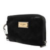 Dolce & Gabbana Black Nylon Logo Plaque Keyring Pouch Clutch Bag