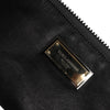 Dolce & Gabbana Black Nylon Logo Plaque Keyring Pouch Clutch Bag