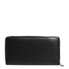 Dolce & Gabbana Black Leather Logo Plaque Zip Around Continental Wallet
