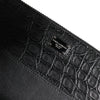 Dolce & Gabbana Black Leather Logo Plaque Zip Around Continental Wallet