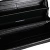 Dolce & Gabbana Black Leather Logo Plaque Zip Around Continental Wallet