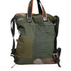 Dolce & Gabbana Military Green Patchwork Rucksack Backpack Bag