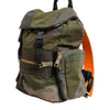 Dolce & Gabbana Military Green Patchwork Rucksack Backpack Bag