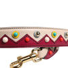 Dolce & Gabbana Beige Red Leather Handbag Accessory Shoulder Strap