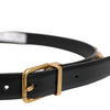 Dolce & Gabbana Black Leather Studded Gold Tone Buckle Belt