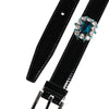 Dolce & Gabbana Black Embellished Metal Logo Buckle Belt