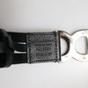 Dolce & Gabbana Black Cotton Metal DG Logo Gold Buckle Belt