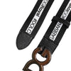 Dolce & Gabbana Black Cotton Metal DG Logo Gold Buckle Belt