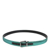Dolce & Gabbana Green Black Polyester Metal Buckle Belt