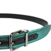 Dolce & Gabbana Green Black Polyester Metal Buckle Belt