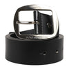 Dolce & Gabbana Black Leather Classic Metal Buckle Belt