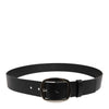 Dolce & Gabbana Black Leather Classic Metal Buckle Belt