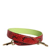 Dolce & Gabbana Red Exotic Leather Handbag Accessory Shoulder Strap