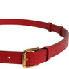 Dolce & Gabbana Red Logo Engraved Metal Waist Buckle Belt