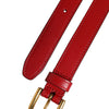 Dolce & Gabbana Red Logo Engraved Metal Waist Buckle Belt