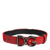Dolce & Gabbana Red Viscose Silver DG Logo Metal Buckle Belt