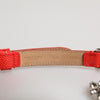 Dolce & Gabbana Red Leather Silver Chain Floral Cintura Belt