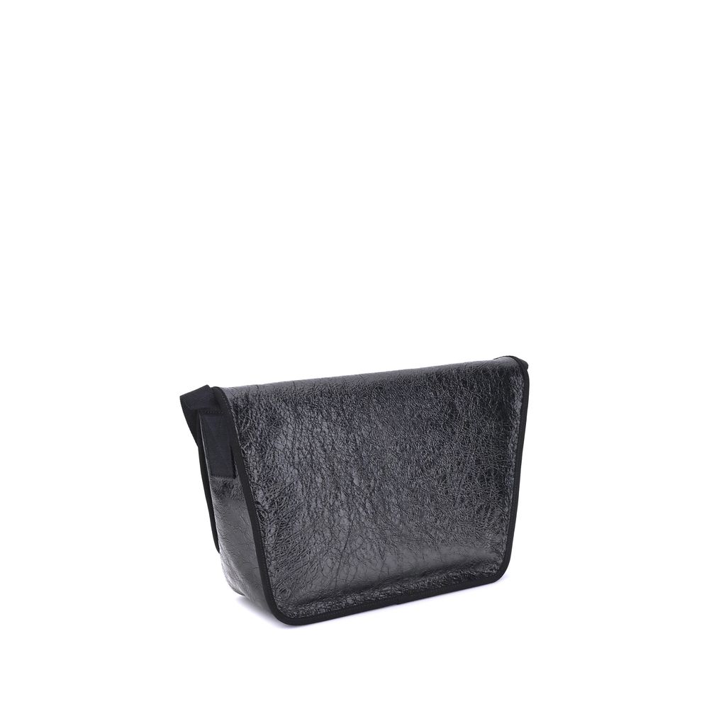 Balenciaga Schultertasche „Bos Taurus“ aus schwarzem Kalbsleder