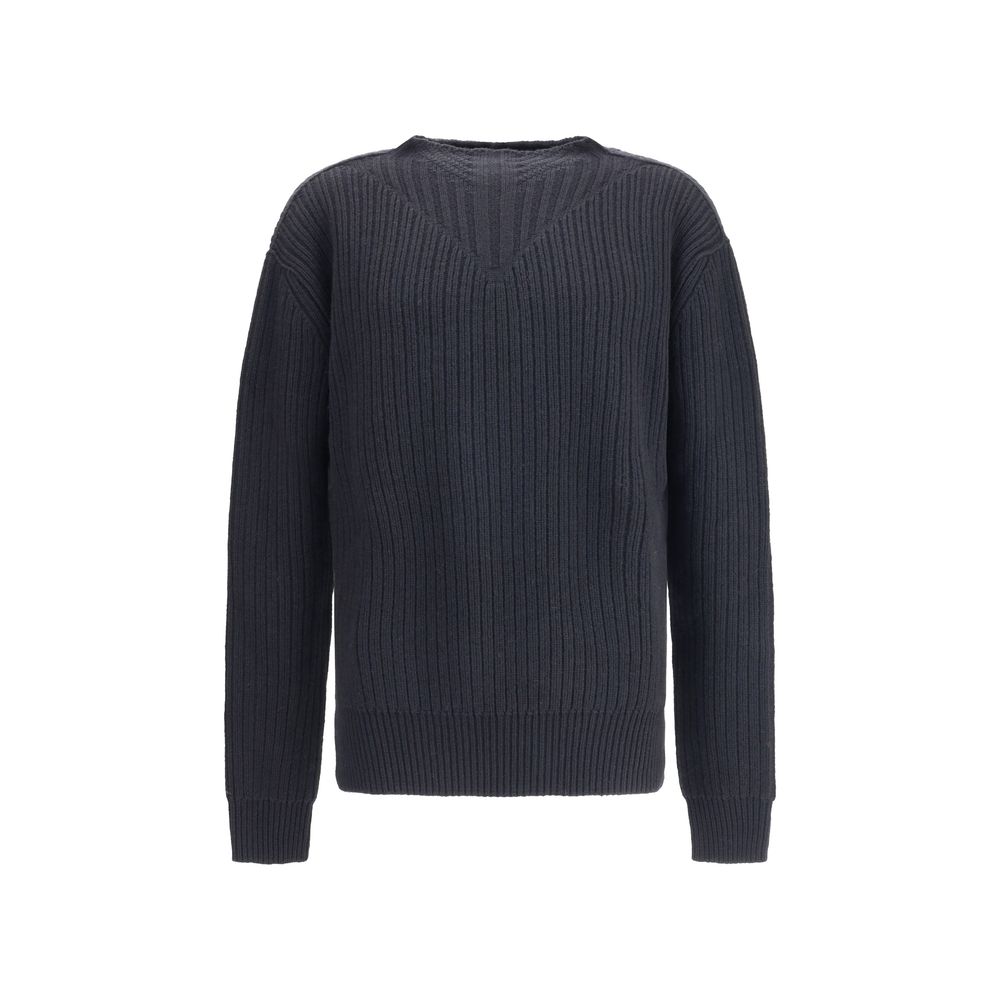 Rick Owens schwarzes Fleece-Woll-Sweatshirt