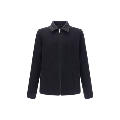 Schwarzer Fleece-Wollmantel von Rick Owens
