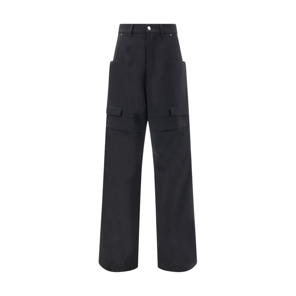 Rick Owens schwarze Woll-Cargohose