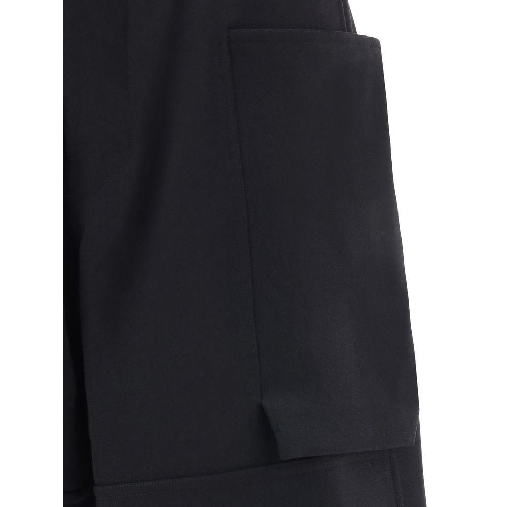 Rick Owens schwarze Woll-Cargohose