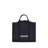 Thom Browne Handtasche aus blauem Kalbsleder, Bos Taurus