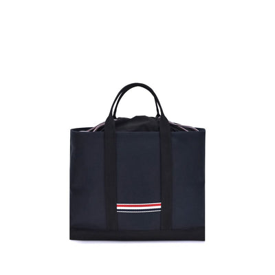 Thom Browne Handtasche aus blauem Kalbsleder, Bos Taurus