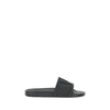 Valentino Garavani Black Rubber Flat Sandals