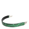 Dolce & Gabbana Black Green Exotic Leather Bag Shoulder Strap