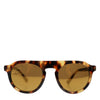 Dolce & Gabbana Brown Acetate Round Leopard Print Eyewear Sunglasses