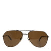 Dolce & Gabbana DG2073 Silver Steel Classic Pilot Brown Lens Sunglasses